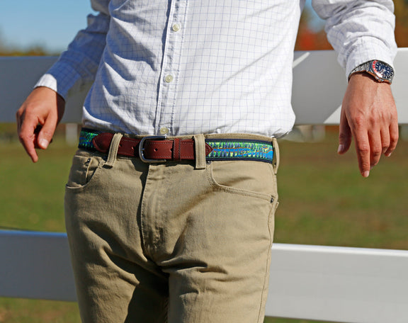 Hopkins North Woods Ribbon Club Belt in Green