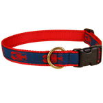 Product Image Lobster Ribbon Dog Collar in Navy; Collar Width: 1.25 Inch Thumbnail