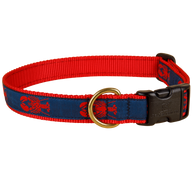 Product Image Lobster Ribbon Dog Collar in Navy; Collar Width: 1.25 Inch