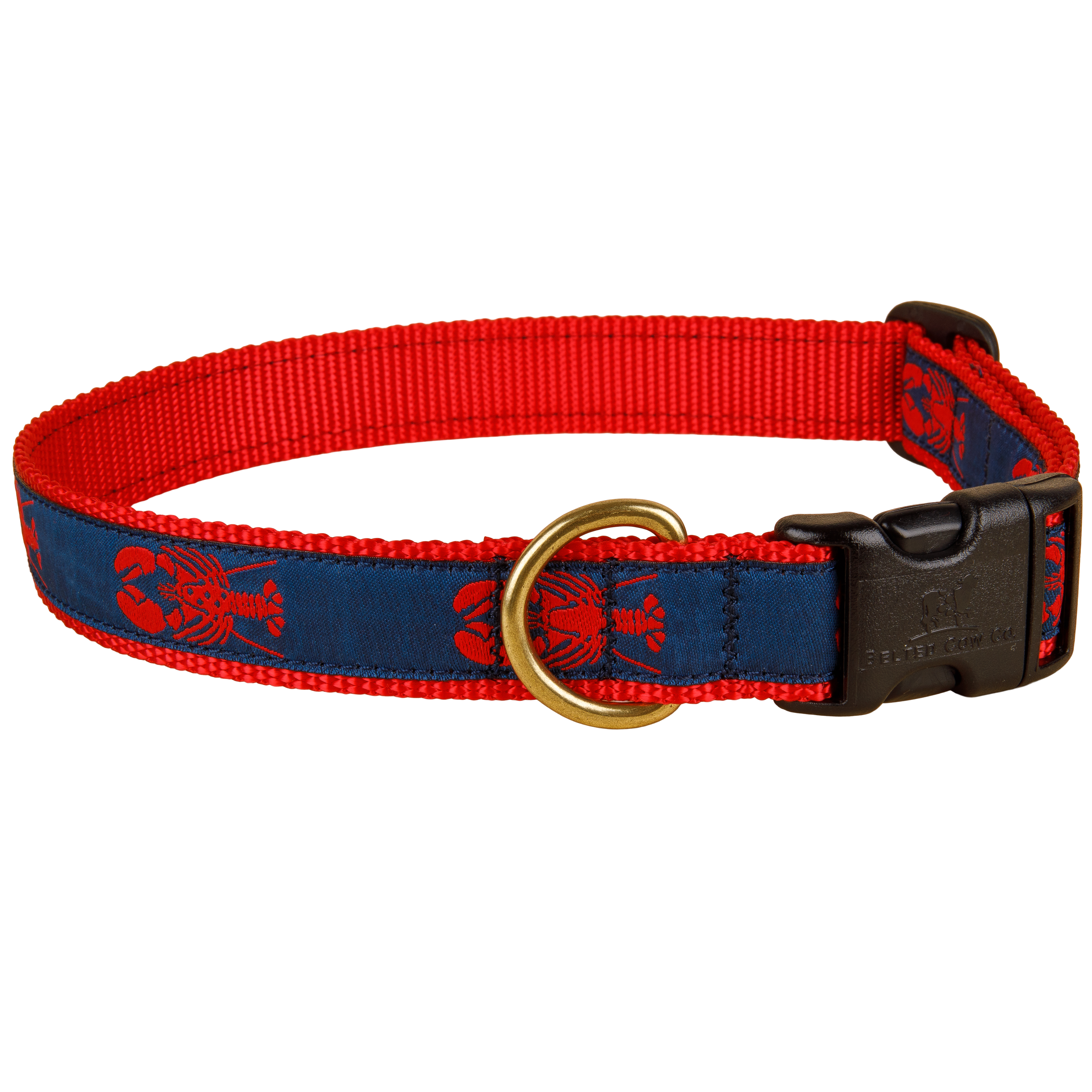 Product Image Lobster Ribbon Dog Collar in Navy; Collar Width: 1.25 Inch