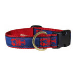 Product Image Lobster Ribbon Dog Collar in Navy; Collar Width: 1.25 Inch Thumbnail