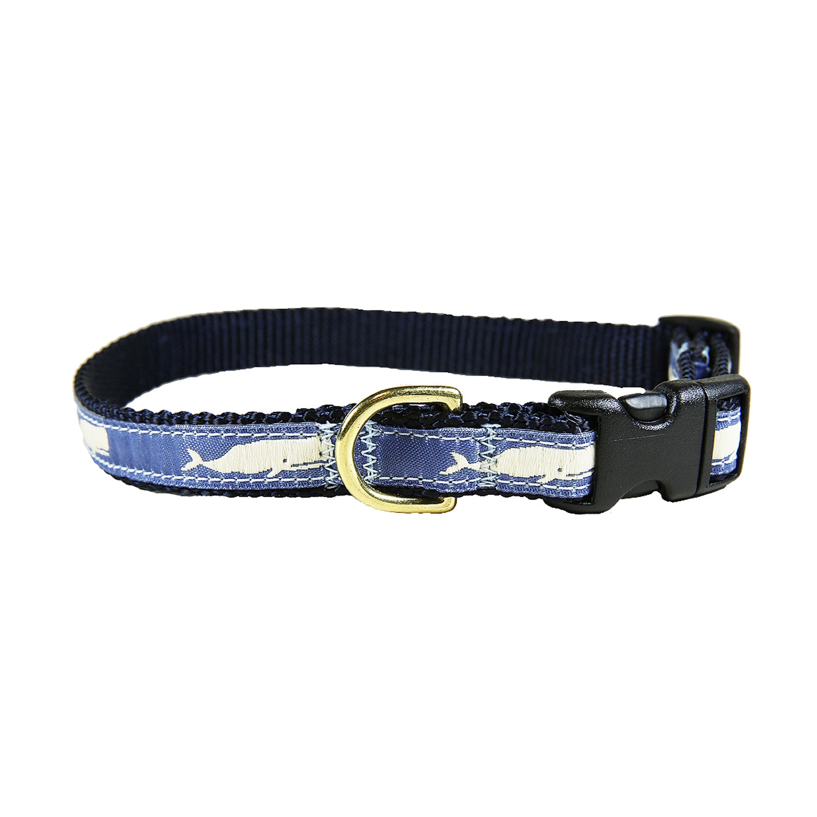 Moby Whale Ribbon Dog Collar