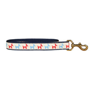 Balloon Dogs Ribbon Dog Leash in White; Collar Width: 1 Inch; : 