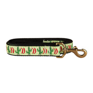 Chili Pepper Cactus Ribbon Dog Leash in Green; Collar Width: 1 Inch; : 