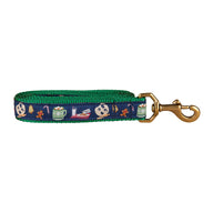 Cookies For Santa Ribbon Dog Leash in Navy; Collar Width: 1 Inch; : 
