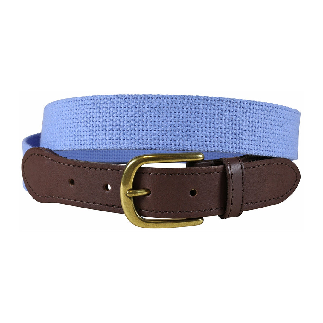 Cotton Webbing Webbing Belt in Light Blue