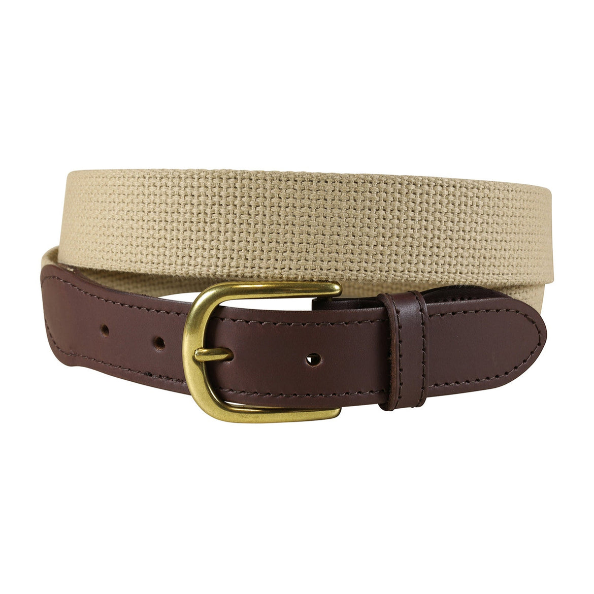Cotton Webbing Webbing Belt in Khaki