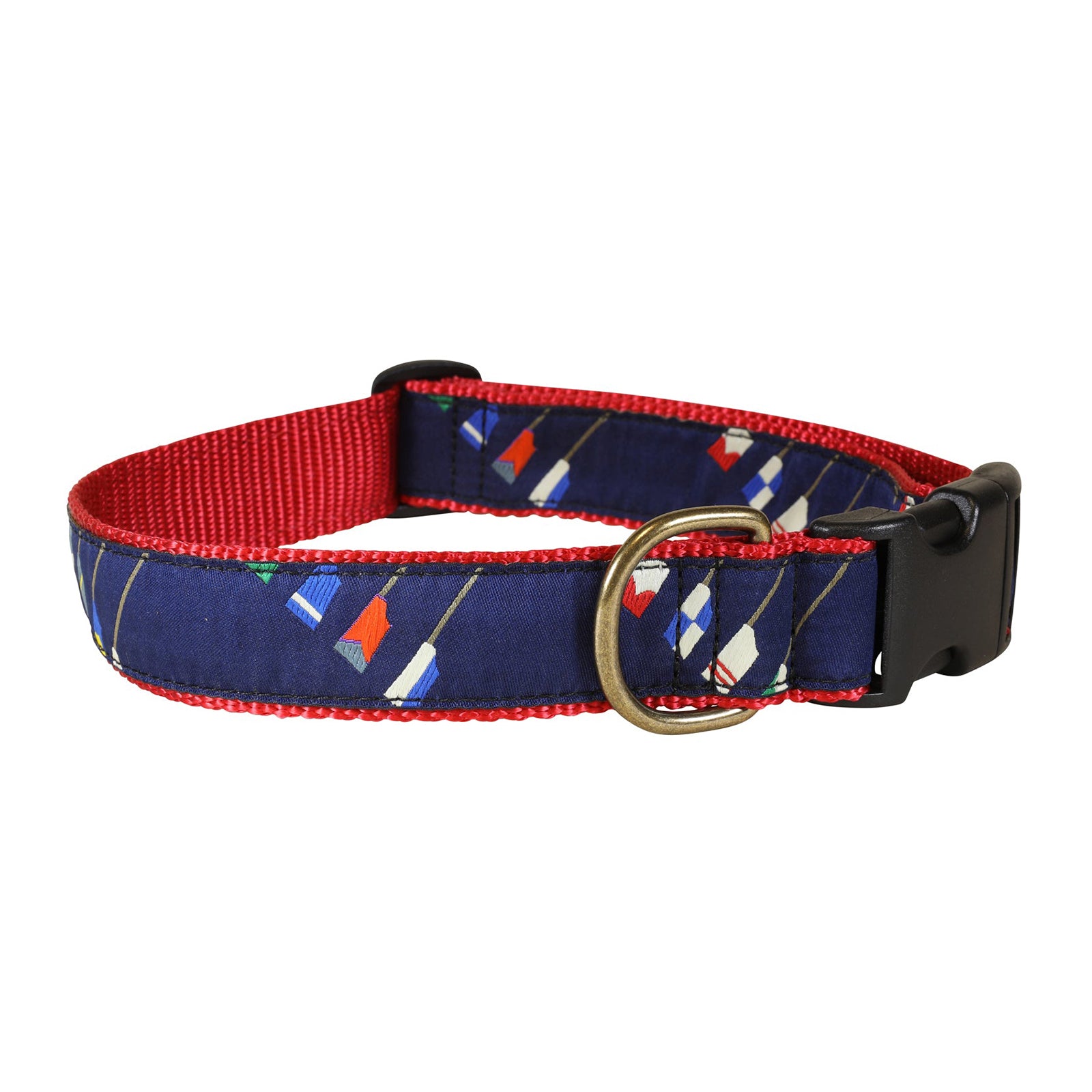 Crew Blades Ribbon Dog Collar in Navy, Collar Width: 1.25 Inch