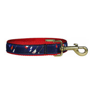 Crew Blades Ribbon Dog Leash in Navy; Collar Width: 1 Inch; : 