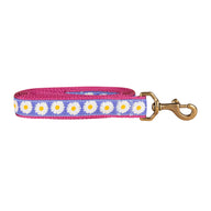 Daisies Ribbon Dog Leash in Lavendar; Leash Width: 1 Inch; : 