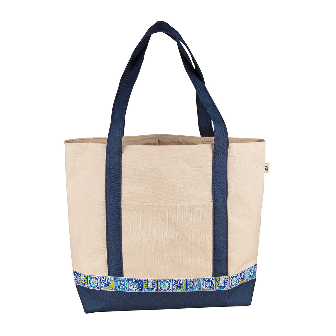 Damariscotta Pottery Maine Tote in Light Blue 