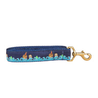 Dark 'n Stormy Ribbon Dog Leash in Navy; Collar Width: 1.25 Inch; : 