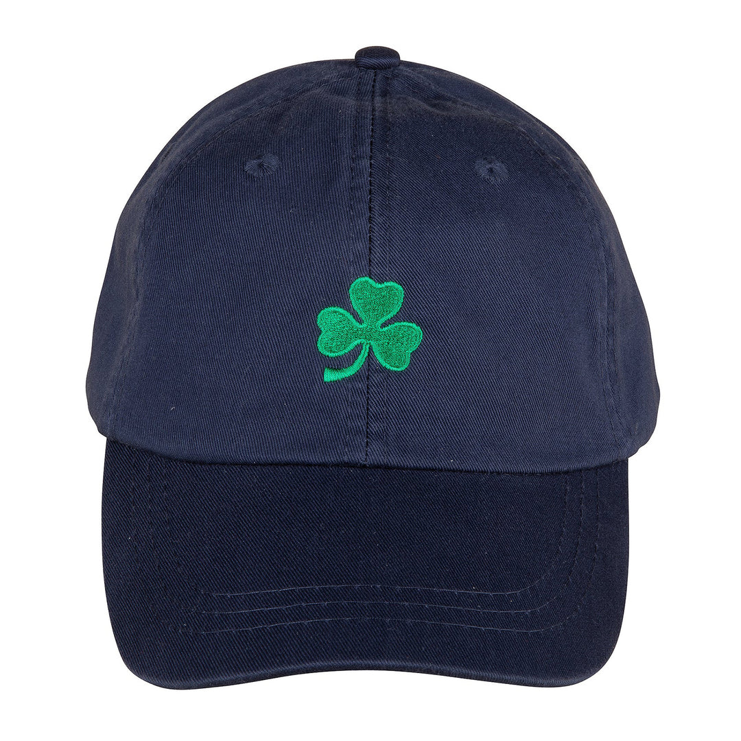 Emerald Shamrock Dad Hat in Navy