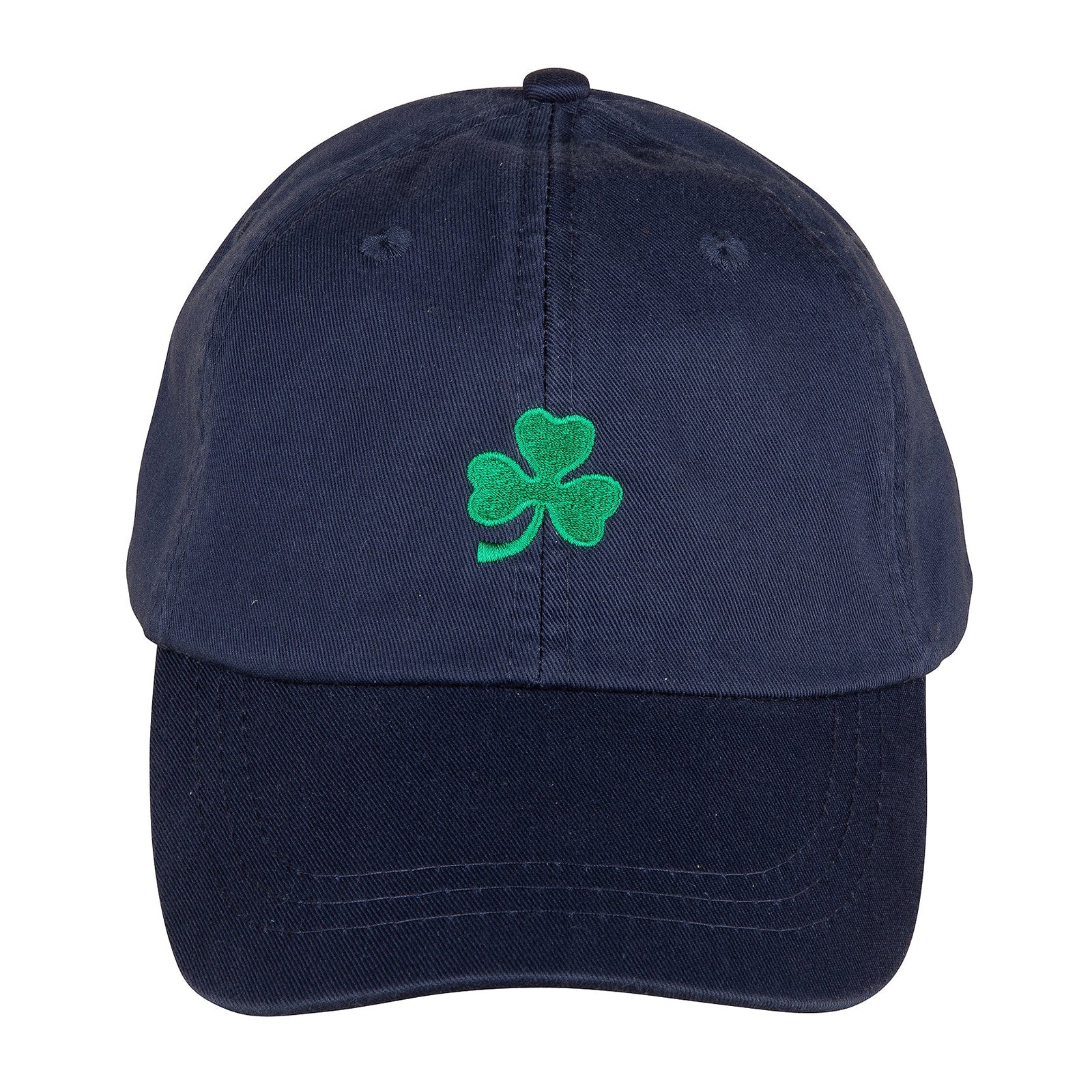 Emerald Shamrock Dad Hat in Navy