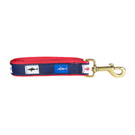 Fish Flags Ribbon Dog Leash in Navy; Leash Width: 1 Inch; : 