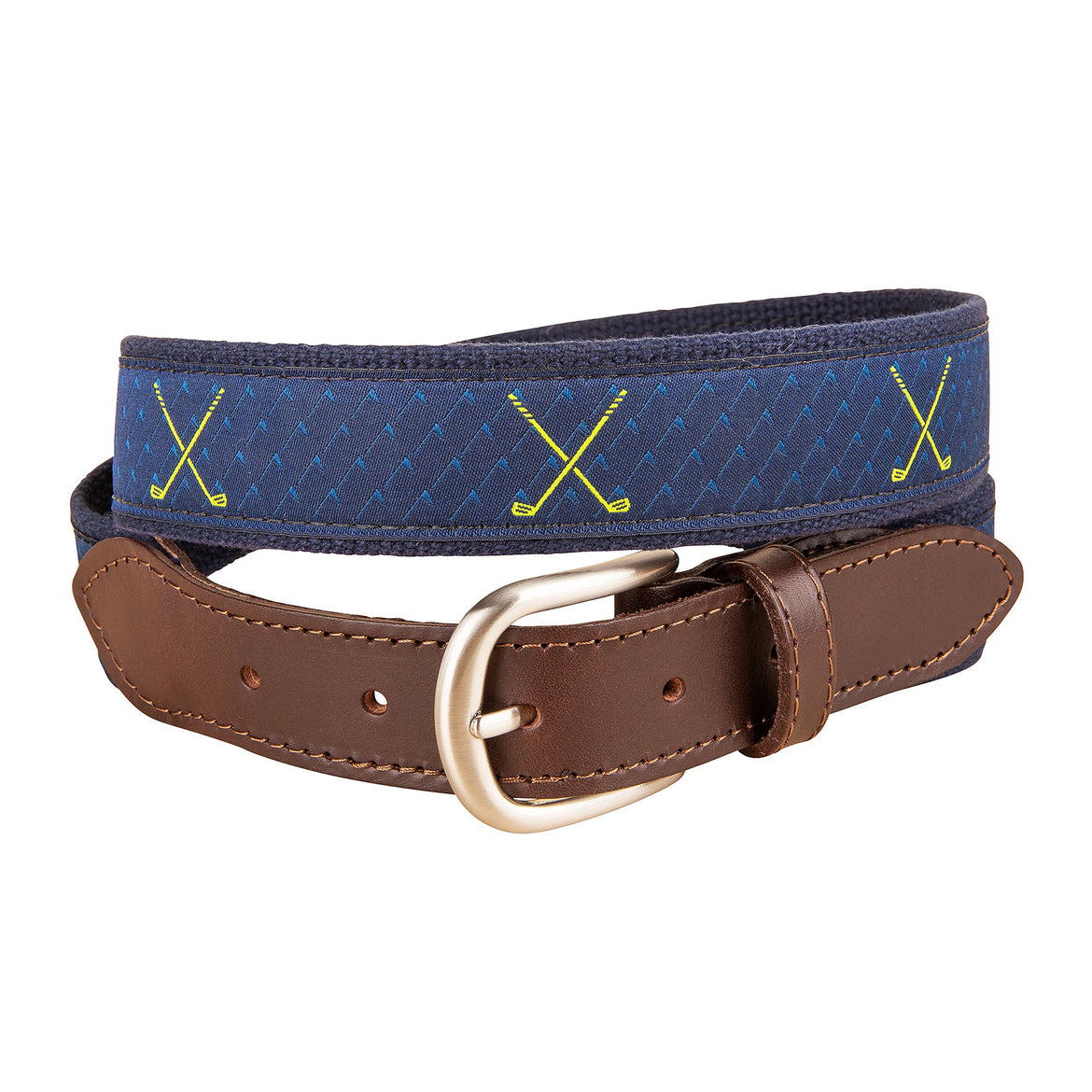 Fore Your Waist Ribbon Club Belt in Navy