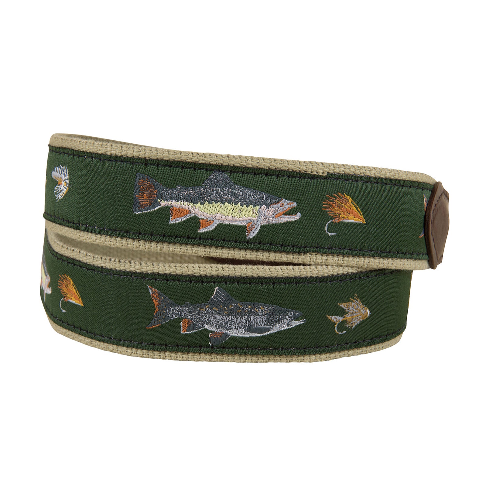 リボンフィッシュベルト Freshwater Fish & Flies Ribbon Club Belt
