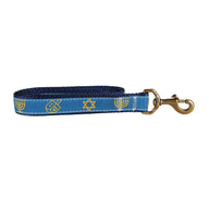 Hanukkah Ribbon Dog Leash in Blue; Collar Width: 1 Inch; : 