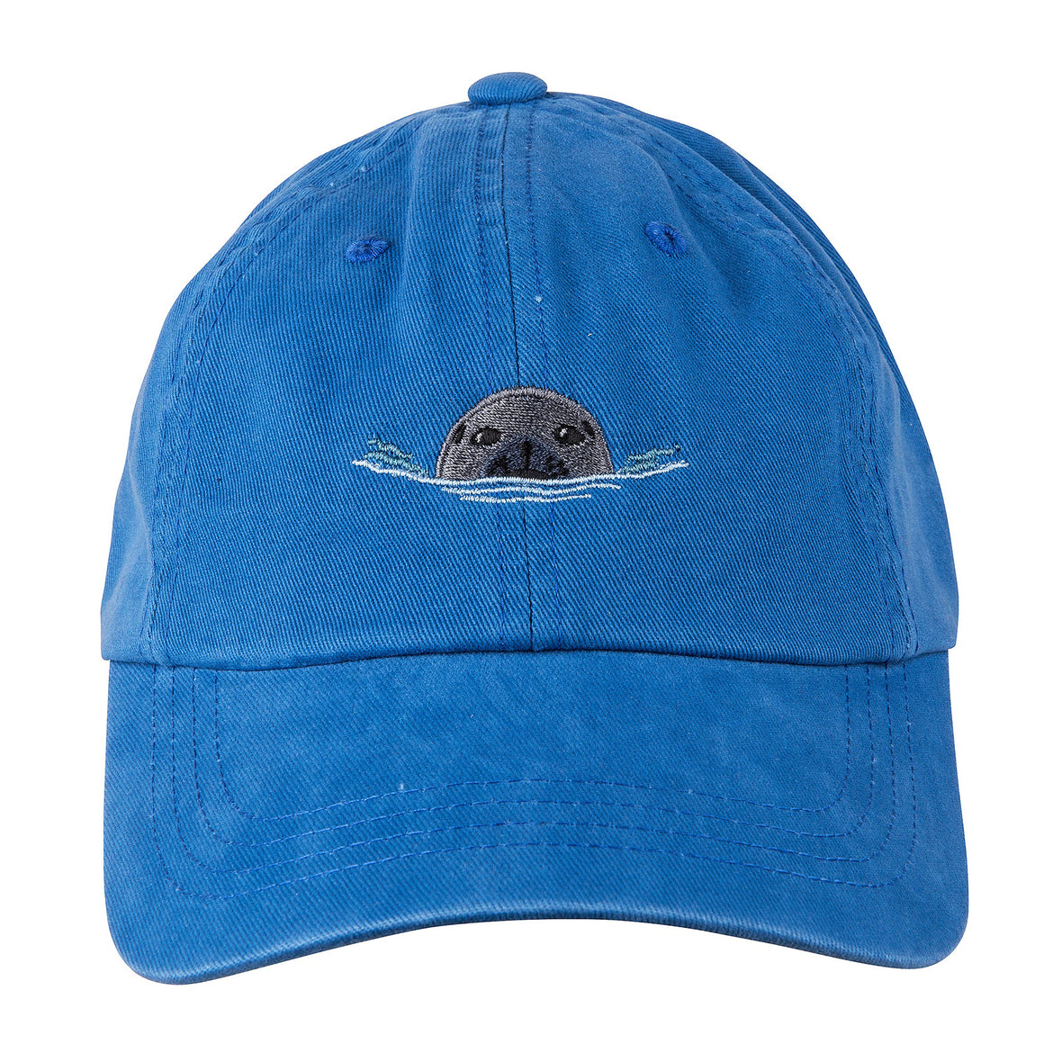 Harbor Seal Dad Hat in Blue