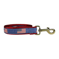 Historical American Flags Ribbon Dog Leash in Blue; Leash Width: 1 Inch; : 