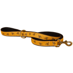 Honey Bees Ribbon Dog Leash in Yellow; Collar Width: 1 Inch; :  Thumbnail