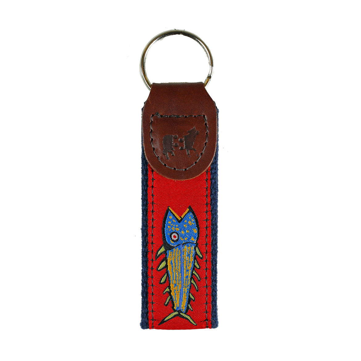 Hopkins Fish Key Fob in Red