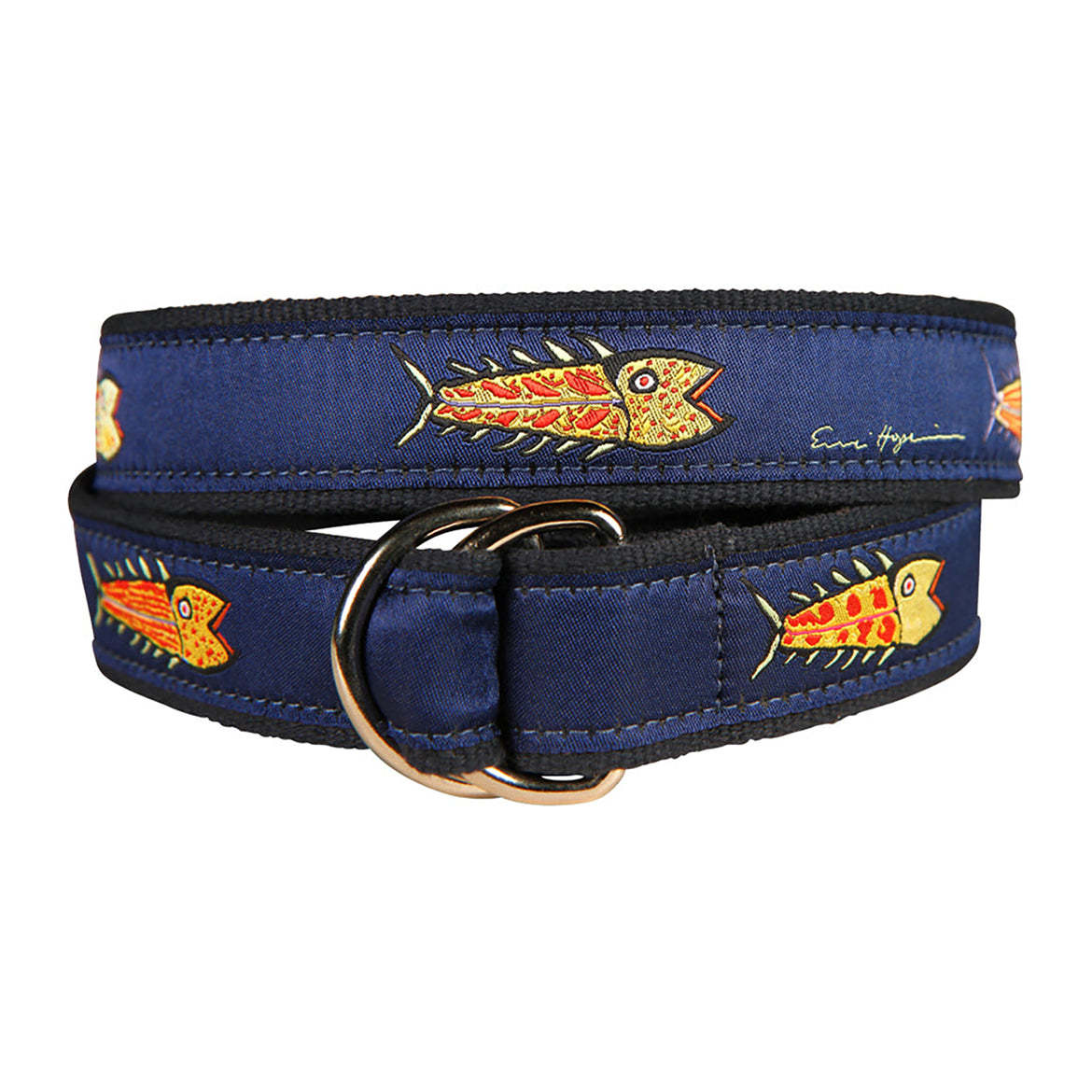 Hopkins Fish Ribbon D-Ring Belt in Blue