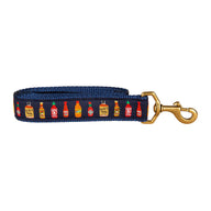 Hot Sauce Ribbon Dog Leash in Navy; Collar Width: 1.25 Inch; : 