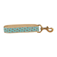 Houndstooth Ribbon Dog Leash in Light Blue; Collar Width: 1 Inch; : 