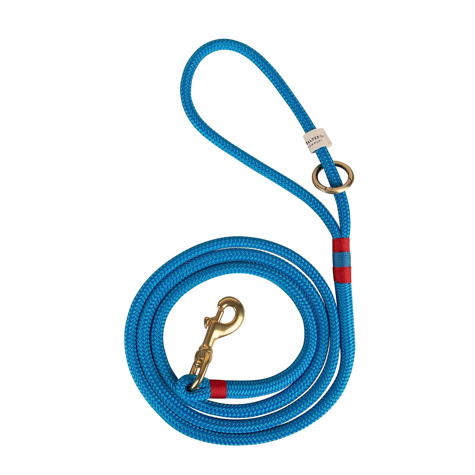 Light Blue / Red - Maine Dock Line Leash from Belted Cow