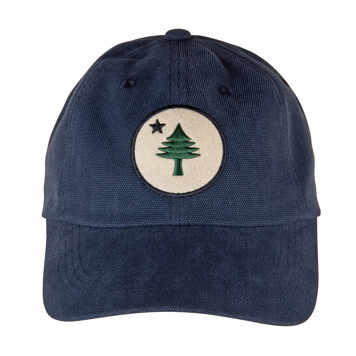 Maine Tree & Star Oxford Canvas Patch Hat in Navy