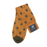 Maine Tree & Star Socks in Yellow Thumbnail