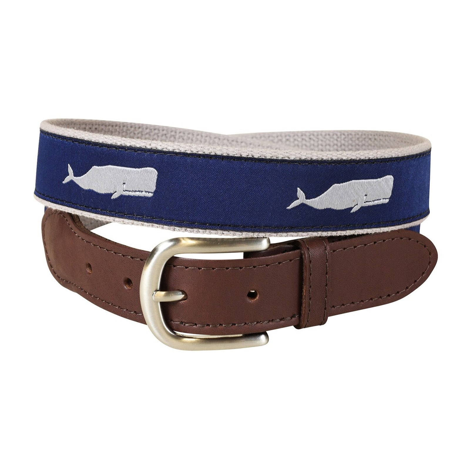 Moby Whale Ribbon Club Belt in Navy