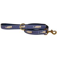 Moby Whale Ribbon Dog Leash in Blue; Leash Width: 1 Inch; : 