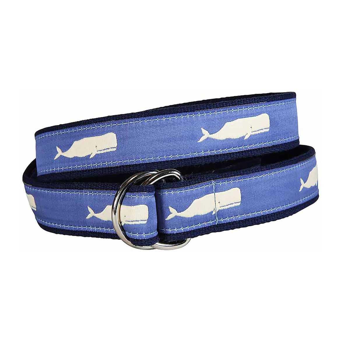 Moby Whale Ribbon D-Ring Belt in Blue