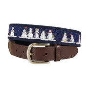 Naughty Snowmen Ribbon Club Belt in Navy