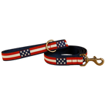 Retro Flag Ribbon Dog Leash; Red, White & Blue; Leash Width: 1 Inch; Thumbnail