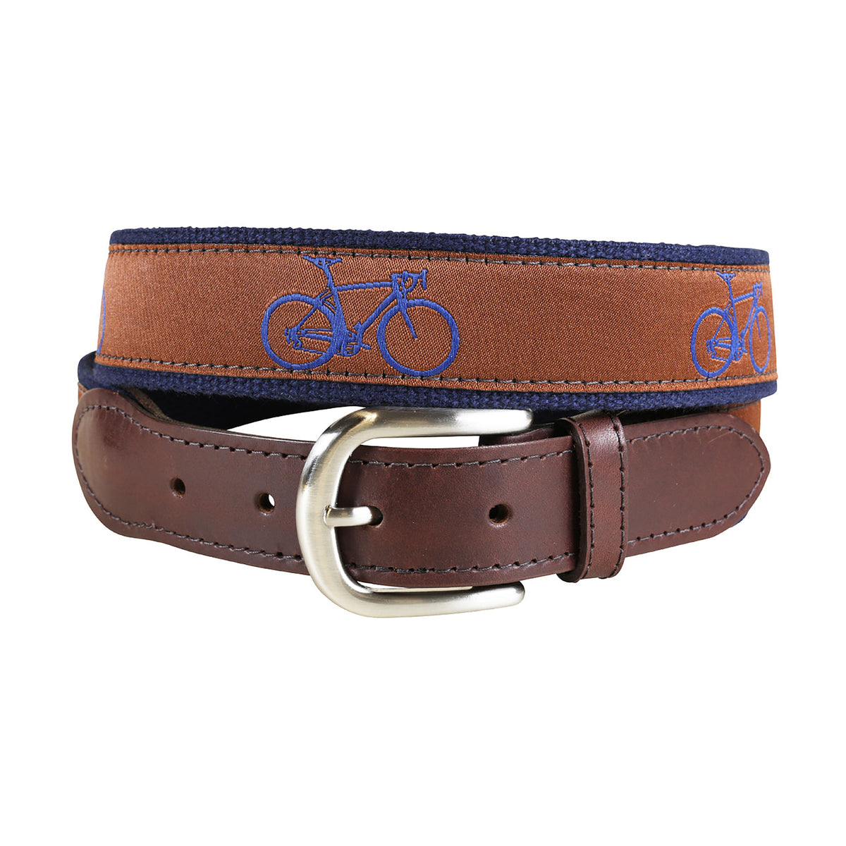 Road Bike Ribbon Club Belt in Brown