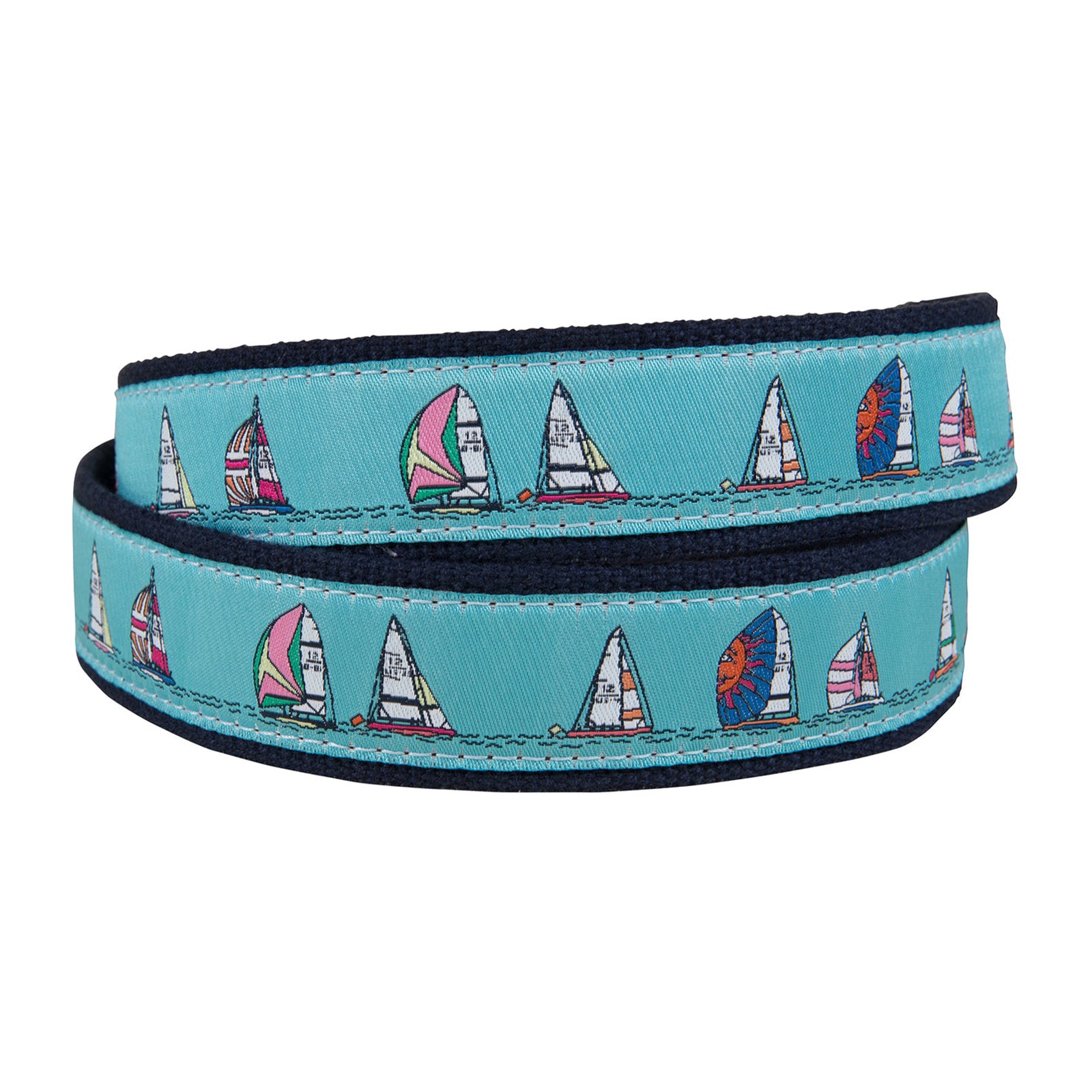 Rounding the Mark Ribbon Club Belt in Light Blue