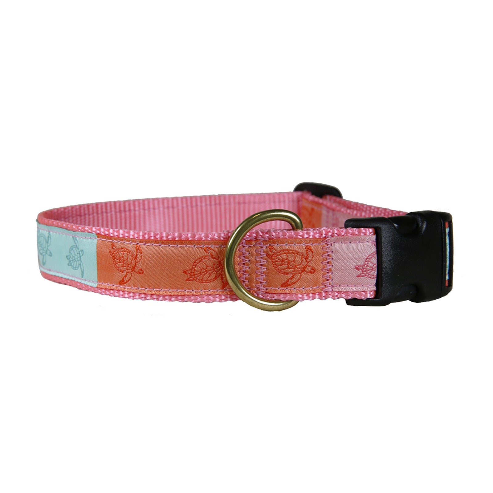 Sea Turtles Ribbon Dog Collar, Collar Width: 1 Inch