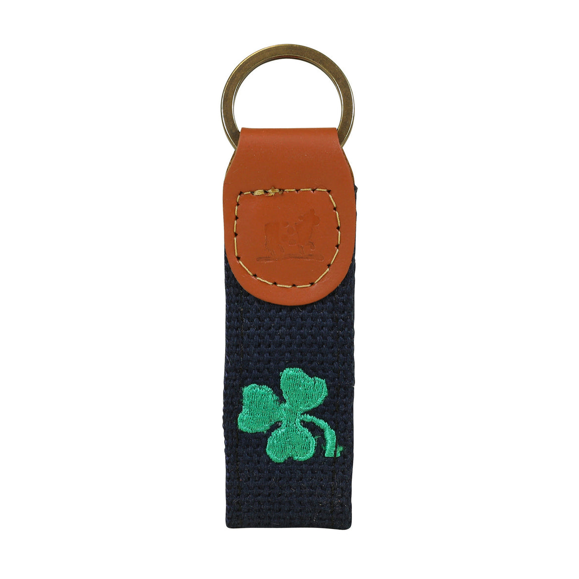Shamrock Key Fob in Navy