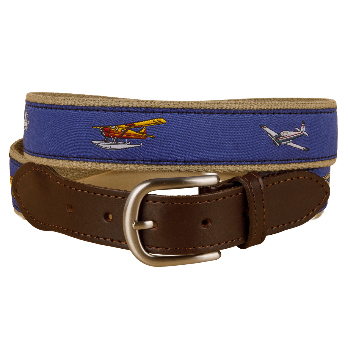 Small Planes Ribbon Club Belt in Blue