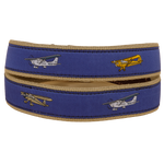 Small Planes Ribbon Club Belt in Blue - reverse Thumbnail