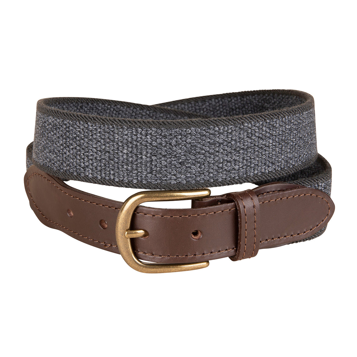 Stretch Heather Webbing Club Belt in Grey