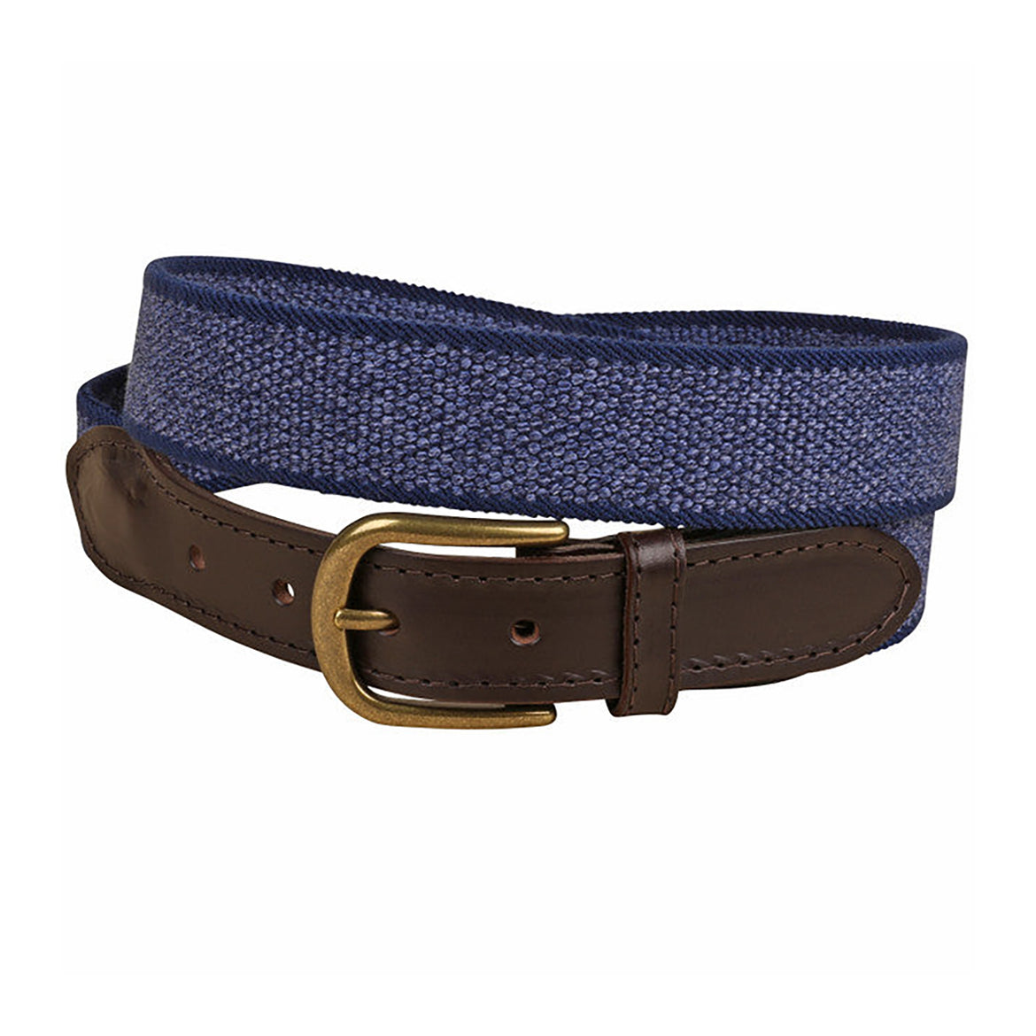Stretch Heather Webbing Club Belt in Navy