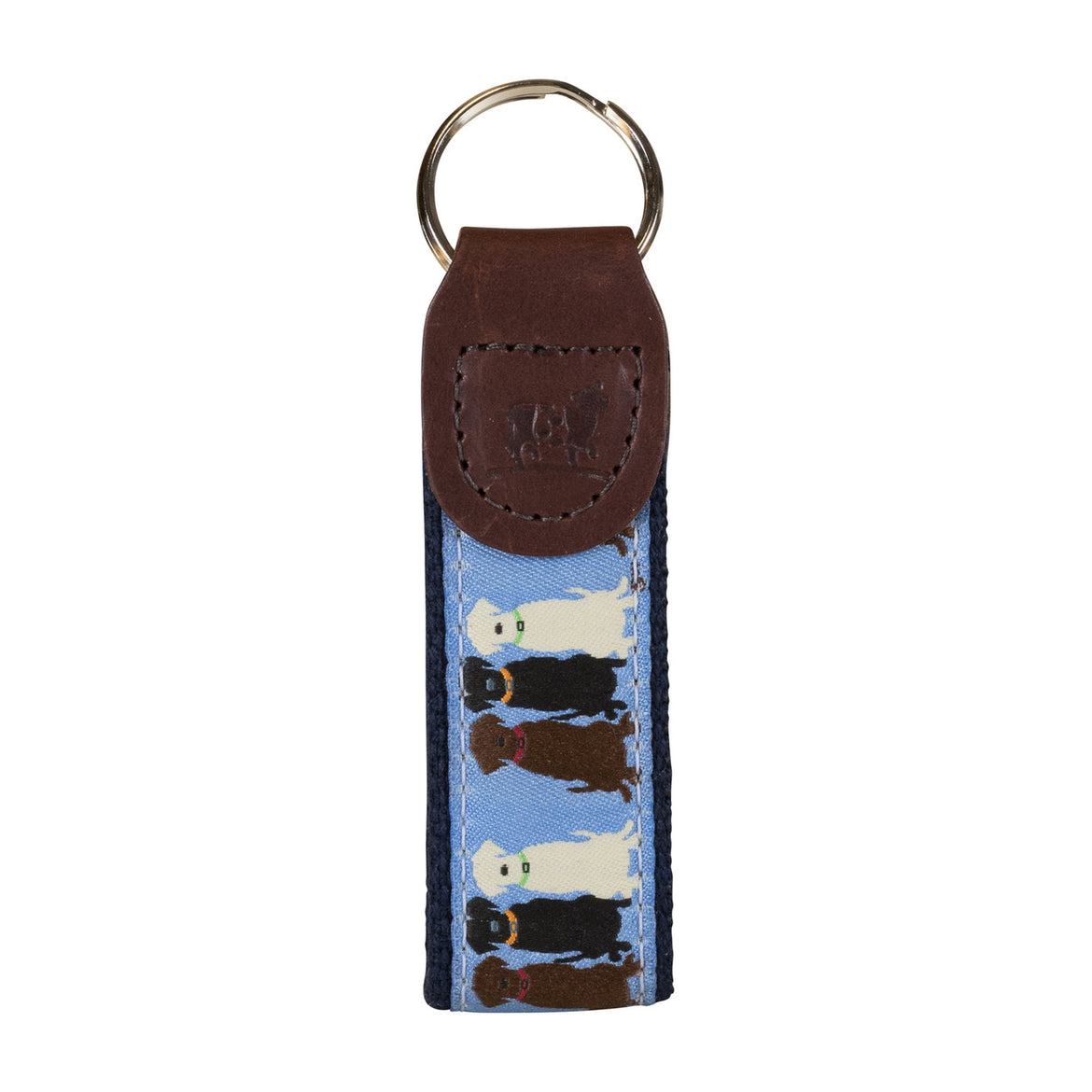 Three Labs Key Fob in Blue