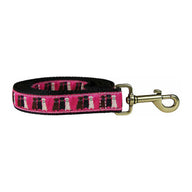 Three Labs Ribbon Dog Lead in Pink; Collar Width: 1 Inch; : 