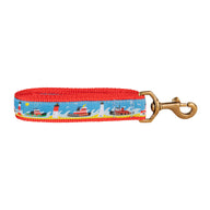 Tugboats Ribbon Dog Leash in Light Blue; Collar Width: 1 Inch; : 