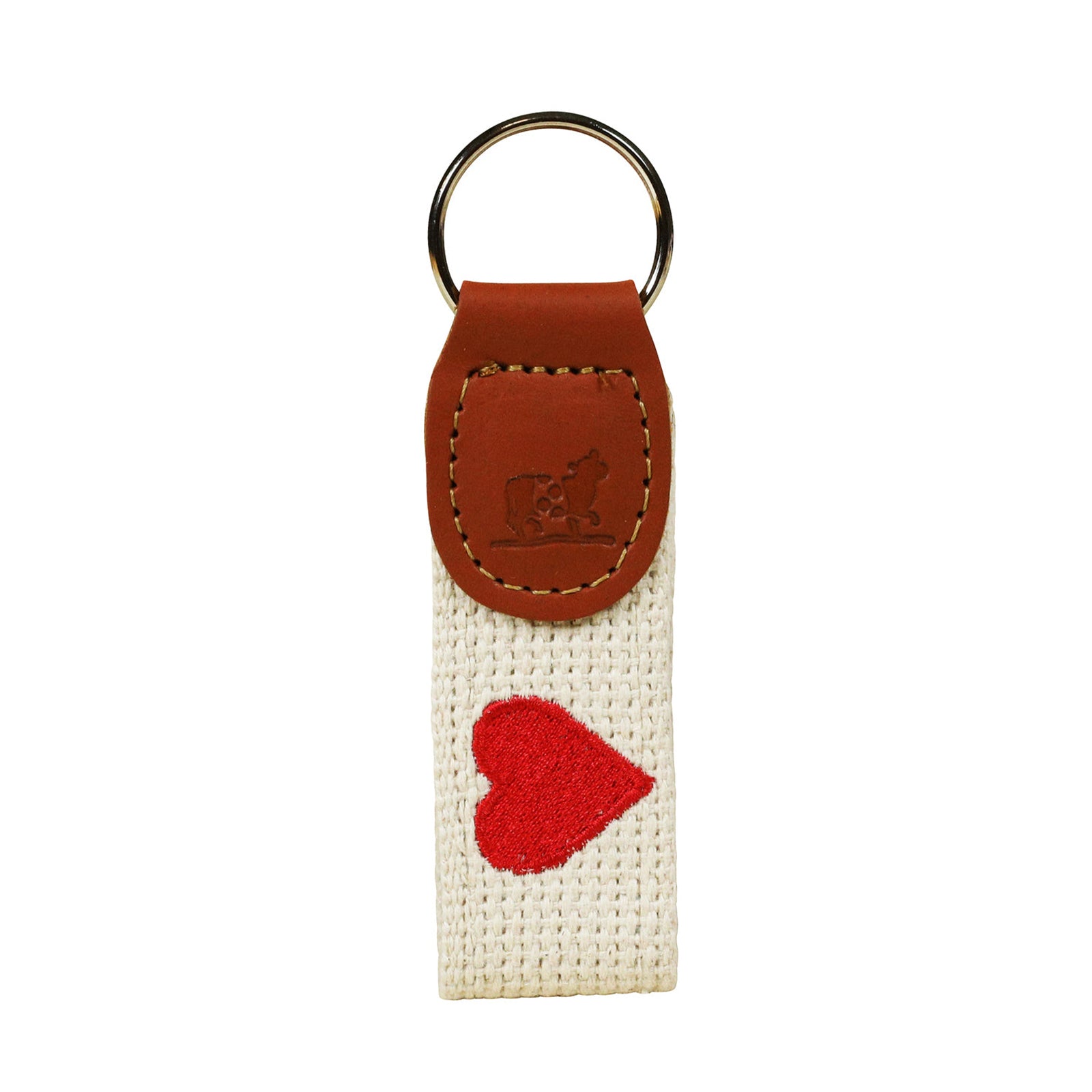 Valentines Key Fob in White