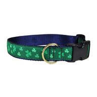 Shamrock Ribbon Dog Collar in Green - Collar Width: 1.25 Inch